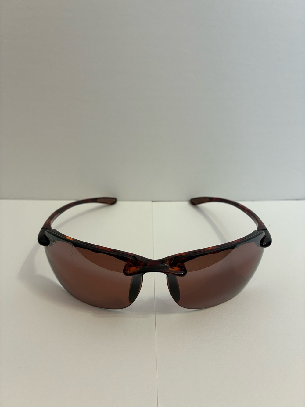 Maui Jim MJ Sport Banyans MJ-412-10 Sunglasses Brown Tort Polarized Bag CaseREAD